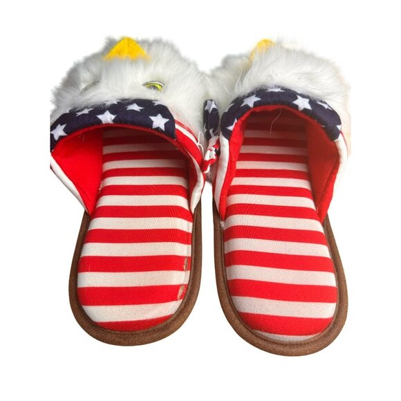 Dearfoams Americana Bald Eagle Slippers Size 9 - 10 - Picture 5 of 10